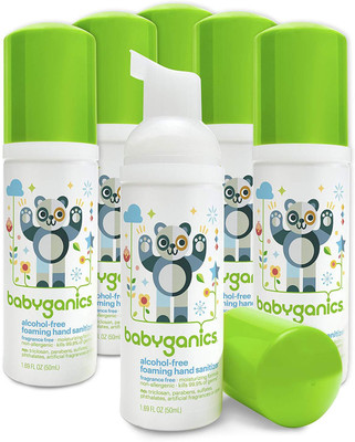 

Babyganics Alcohol-Free Foaming Hand Sanitizer, Fragrance Free, On-The-Go, 50 ml (1.69-Ounce), Pump Bottle (Pack of 6)(50 ml, Pump Dispenser, Pack of 6)