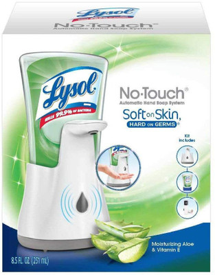 

Lysol No-Touch Hand Soap Starter Kit + 1 Refill, Moisturizing Aloe & Vitamin E, 1ct(251 ml, Bottle)