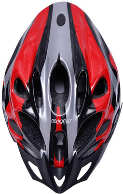 

COCKATOO Style Professional Helmet (Size ) Cycling Helmet(Red:Black:Silver