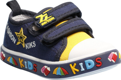 

Little Soles Boys & Girls Velcro Sneakers(Dark Blue, Navy blue