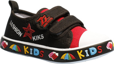 

Little Soles Boys & Girls Velcro Sneakers(Black