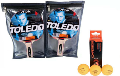 

Cosco Stiga Toledo Table Tennis ( 2 Racquet ), ( 2 Cover ), ( 3 Balls ) Table Tennis Kit