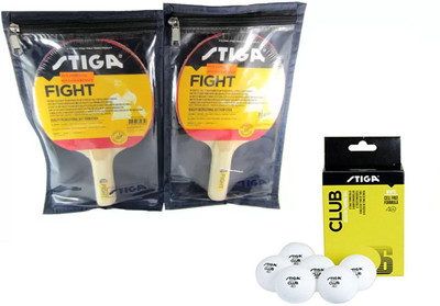 

Cosco STIGA Fight Table Tennis ( 2 Racquet ), ( 2 Cover ), ( 6 Balls ) Table Tennis Kit