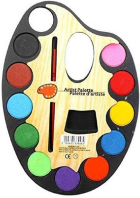 

ExaltedCollection Color Art Plate Set with 12 colour(Multicolor)