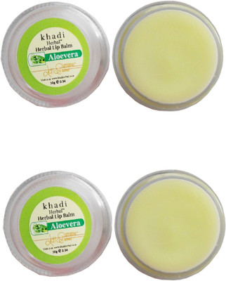 Khadi Herbal Natural Aloevera Lip Balm(Pack of: 2, 20 g)
