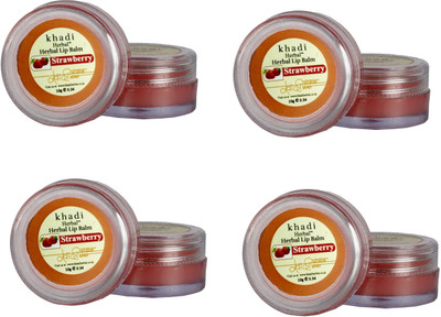 

Khadi Herbal Natural Strawberry Lip Balm(Pack of: 4, 40 g)