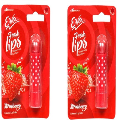 

EVA Strawberry Lip Balm set of 2 Strawberry(Pack of: 2, 0.9 g)