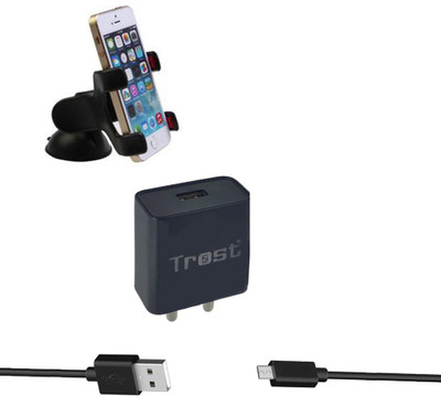 TROST Wall Charger Accessory Combo for Moto E4 Plus(Multicolor)