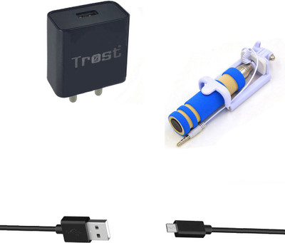 TROST Wall Charger Accessory Combo for Oppo F1S(Multicolor)