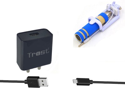TROST Wall Charger Accessory Combo for Gionee M5 Lite, Gionee Marathon M5(Multicolor)