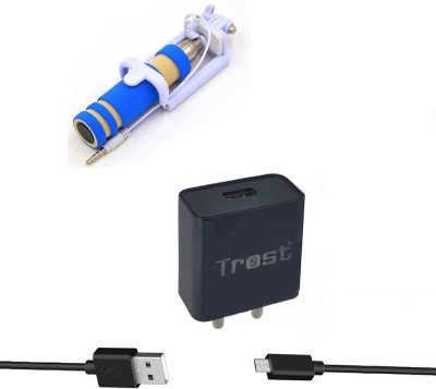 TROST Wall Charger Accessory Combo for Moto E4 Plus(Multicolor)