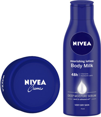

Nivea Crme 200ml with Nourishing Body Milk Lotion, 75ml(275 ml)