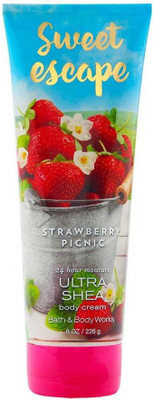 

Bath & Body Works Ultra Shea Cream Sweet Escape Strawberry Picnic(226 g)