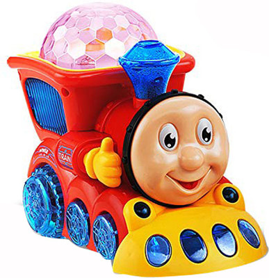 

Kids Town Musical Thomas Train with lights and Trucks(Red)