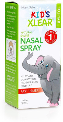 

Xlear Inc Kid's Xylitol and Saline Nasal Spray - .75fl oz- 3Pack Manual Nasal Aspirator(Transparent)