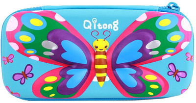 

kraftmasters Qitong 3D Butterfly Stationery Pencil case Three-Dimensional Pencil case Simple Children Female Students Pencil case EVA Hard Series (Light Pink) 1 Art EVA Pencil Box(Set of 1, Blue)