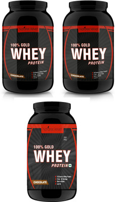 

Natures Velvet Lifecare Gold Standard 100% Whey , Double Rich Chocolate, 2lb - Pack of 3 Whey Protein(3.0 kg, chocolate)