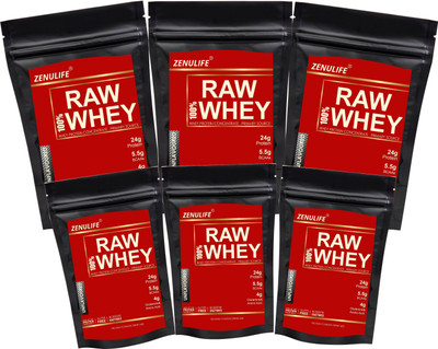 

zenulife 100% Best Quality Raw Whey Protein 400 GM Pack of 6 (2.4 KG) Whey Protein(2.4 kg, unflavoured)