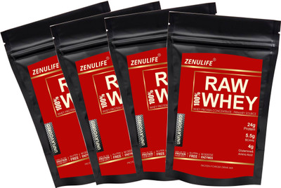 

zenulife 100% Best Quality Raw Whey Protein 200 GM Pack of 4 (800 Gm Unflavored) Whey Protein(800 g, unflavoured)