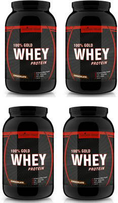 

Natures Velvet Lifecare Gold Standard 100% Whey , Double Rich Chocolate, 2lb - Pack of 4 Whey Protein(4 kg, chocolate)