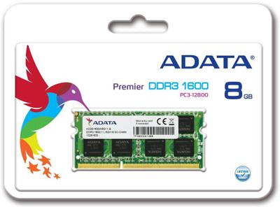 

ADATA PREMIER DDR3 8 GB (Single Channel) Laptop (ADDS1600W8G11)(Green)