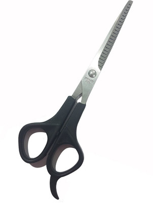 JAGTEK Stainless Steel Professional Salon Barber Hair Cutting Thinning Scissors Hairdressing Styling Tool Silver 6 Inch - Thinning Scissors Scissors(Set of 1, Black)