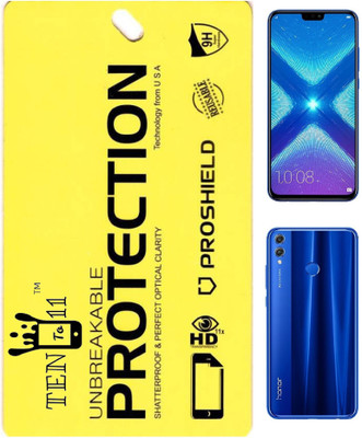 Ten To 11 Front and Back Screen Guard for Honor 8X(Pack of 1)