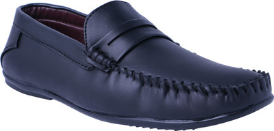 

Shoe Bazzar Mens Black Shoe Loafers For Men(Black