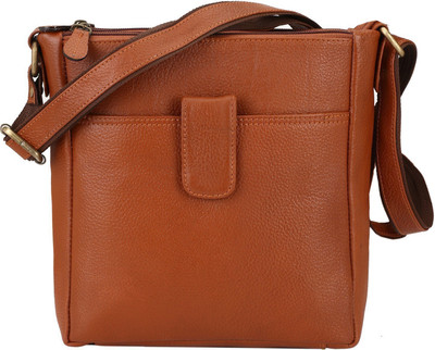 

U Carry Me Women Casual, Formal Brown Genuine Leather Sling Bag