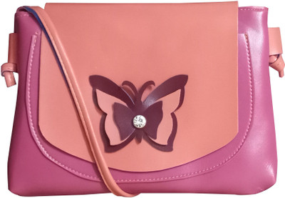 

Hims Women Casual Pink PU Sling Bag