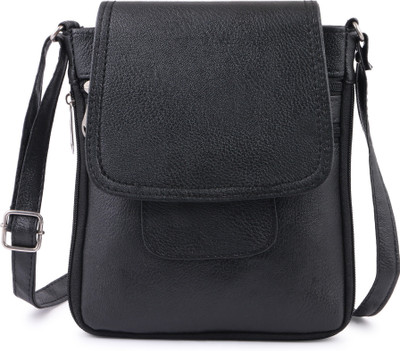 

GLORIST Women Casual, Formal Black Leatherette Sling Bag