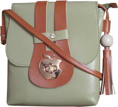 

Hims Women Casual Brown, Khaki PU Sling Bag