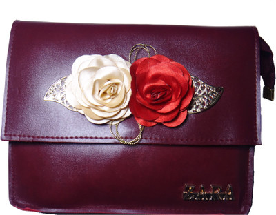 

Riya Touch Women Casual Maroon Synthetic Leather, Synthetic Fabric Sling Bag