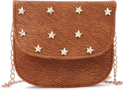 

GLORIST Women Casual Brown Leatherette Sling Bag
