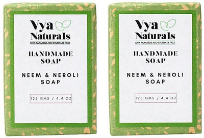 

Vya Naturals Neem Neroli Handmade Soap (125g) Pack of -2(200 g, Pack of 2)