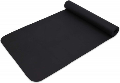 

QUINERGYS Â® Yoga Mat High Density 4mm Thinner Non Slip Mat Carrying Strap Black 4 mm Yoga Mat, Coal black