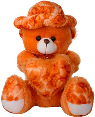 

ATTRACTIVE 3 FEET BROWN SEATING CAP & HEART SOFT CUTE TEDDY BEAR - 85 cm(Brown)