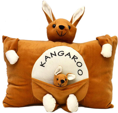 

SANA TOYS Kangaroo Pillow with Little Baby - 10 cm(Brown)