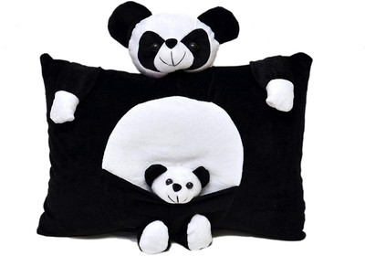 

Prachi Toys Plush Stuffed Soft Toy Teddy Bear Pillow Kids / Baby Cushion (Black) - 20 cm(Black)