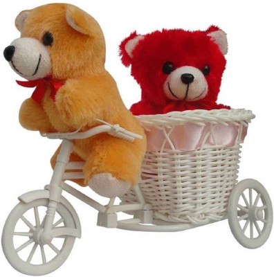 

ME&YOU Romantic Cycle Teddy Return Gifts for Wife Girlfriend Friend Sister On Birthday, Anniversary, Rakhi, Valentine's Day IZ18TORCy-002 - 16 cm(Multicolor)