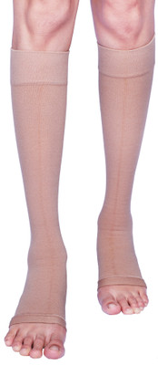 

Sorgen Durable Lycra Medical Compression Stockings for Varicose Knee length Knee Support (, Beige