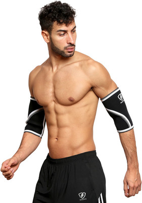 

SKULPTZ Professional Gym Weight Training Cross Fit Elbow Support (1 Pair / Black / ) Elbow Support (, Black