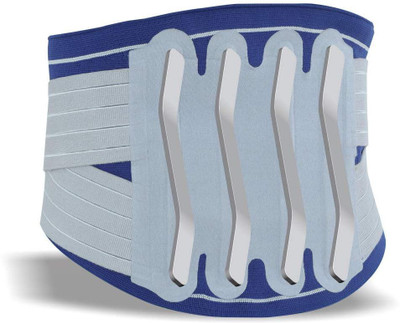 Dyna LumboGrip D S 3 D Knitted Lumbo Sacral Corset( Dual Strap)- Back Pain Belt Back Support(Blue)