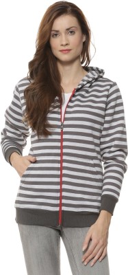 CAMPUS SUTRA Full Sleeve Striped Women Sweatshirt