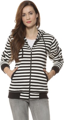 CAMPUS SUTRA Full Sleeve Striped Women Sweatshirt