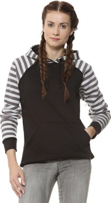 CAMPUS SUTRA Full Sleeve Striped Women Sweatshirt