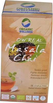 

Organic Wellness OW'Real Masala Chai Spices Black Tea Bags(25 Bags, Box)