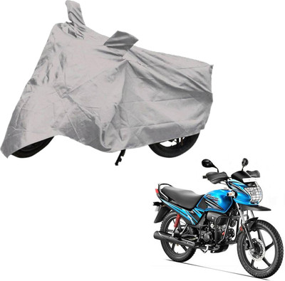 Deeshika Two Wheeler Cover for Hero(Passion Pro TR, Silver)