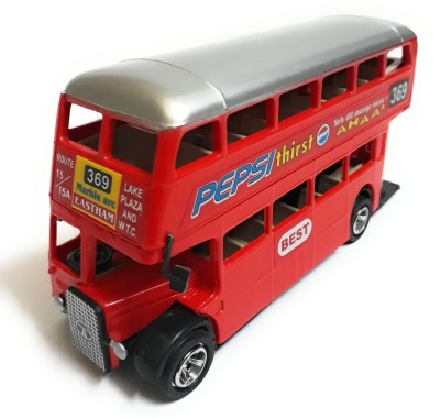 

The Game Begins Double Decker Bus for Kids, Red Color, Length 16 cm(Red)