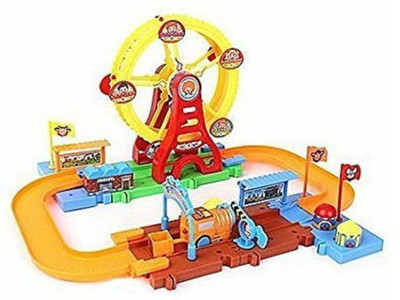 

ladoo gopal & sons Train Play Set Ferris Wheel, Multi Color (47 Pieces)(Multicolor)